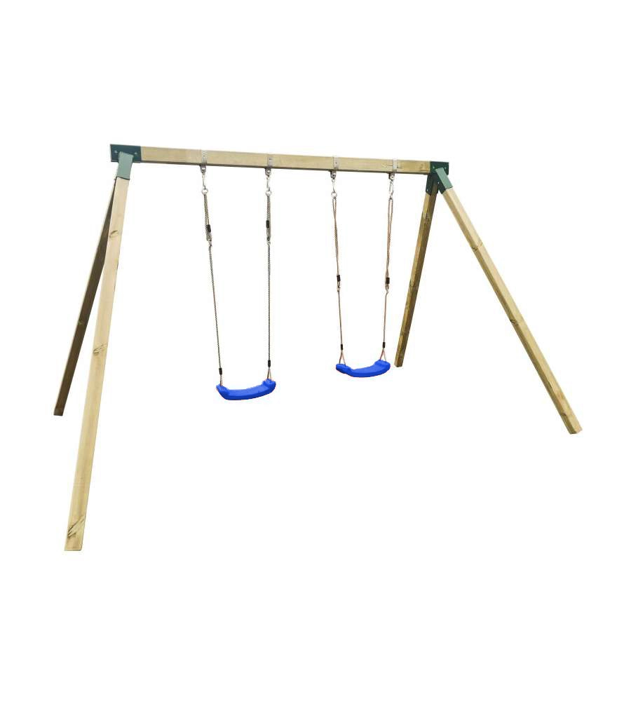 ALTALENA DOPPIA IN LEGNO DOMUS "DOUBLE DIEGO" 313X264X226 CM